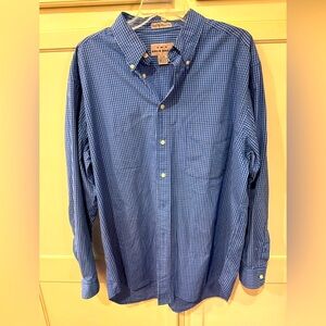 Vintage AKA Eddie Bauer Men’s Blue Checkered Shirt